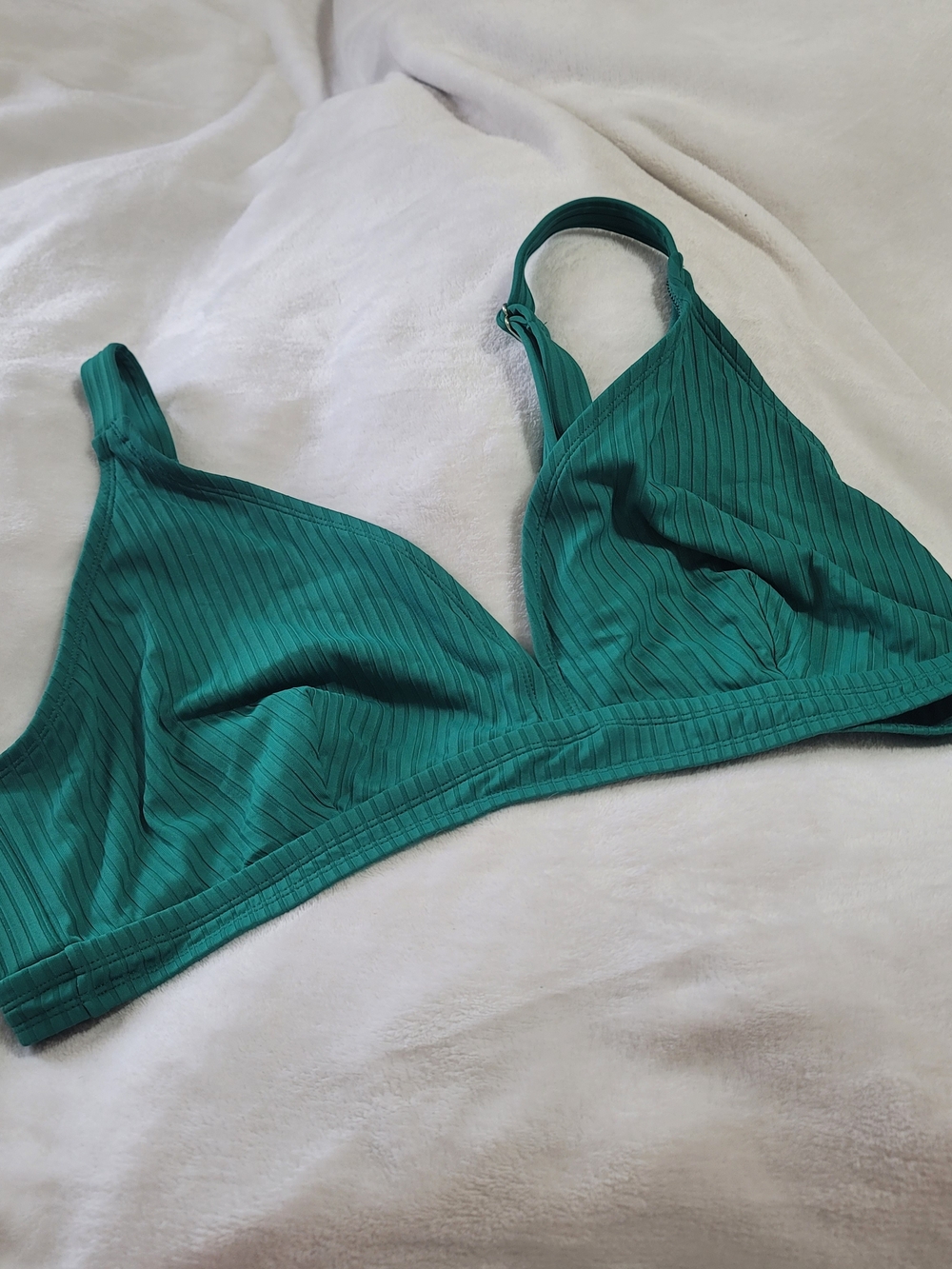 Time And Tru Teal Green Bikini Top Sz 2x 20 22 Gold Hardware Sexy Swimsuit Beach